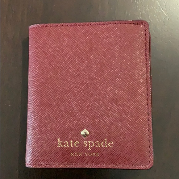 kate spade Handbags - Burgundy Oxblood Bi-Fold Kate Spade Wallet